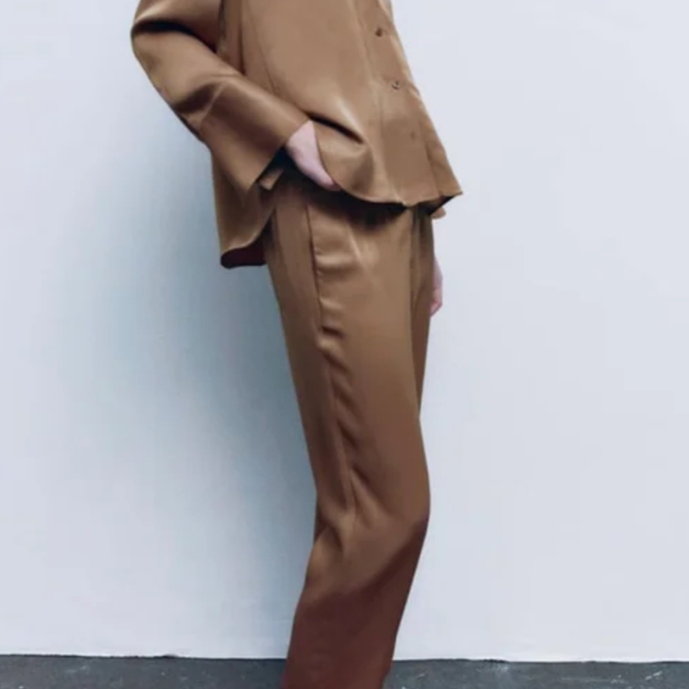 Elegant Tan Women's Pantsuit